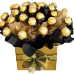 Black and Gold, Boxed Chocolate Bouquet