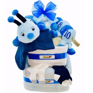 Caterpillar Blue, Baby Nappy Cake - Image 1