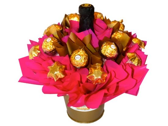 Golden Blush Chocolate Bouquet