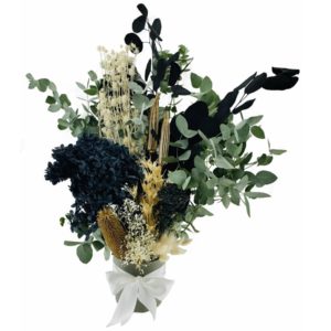 Midnight Bloom, Dried and Preserved Flower Arrangement - Image 1